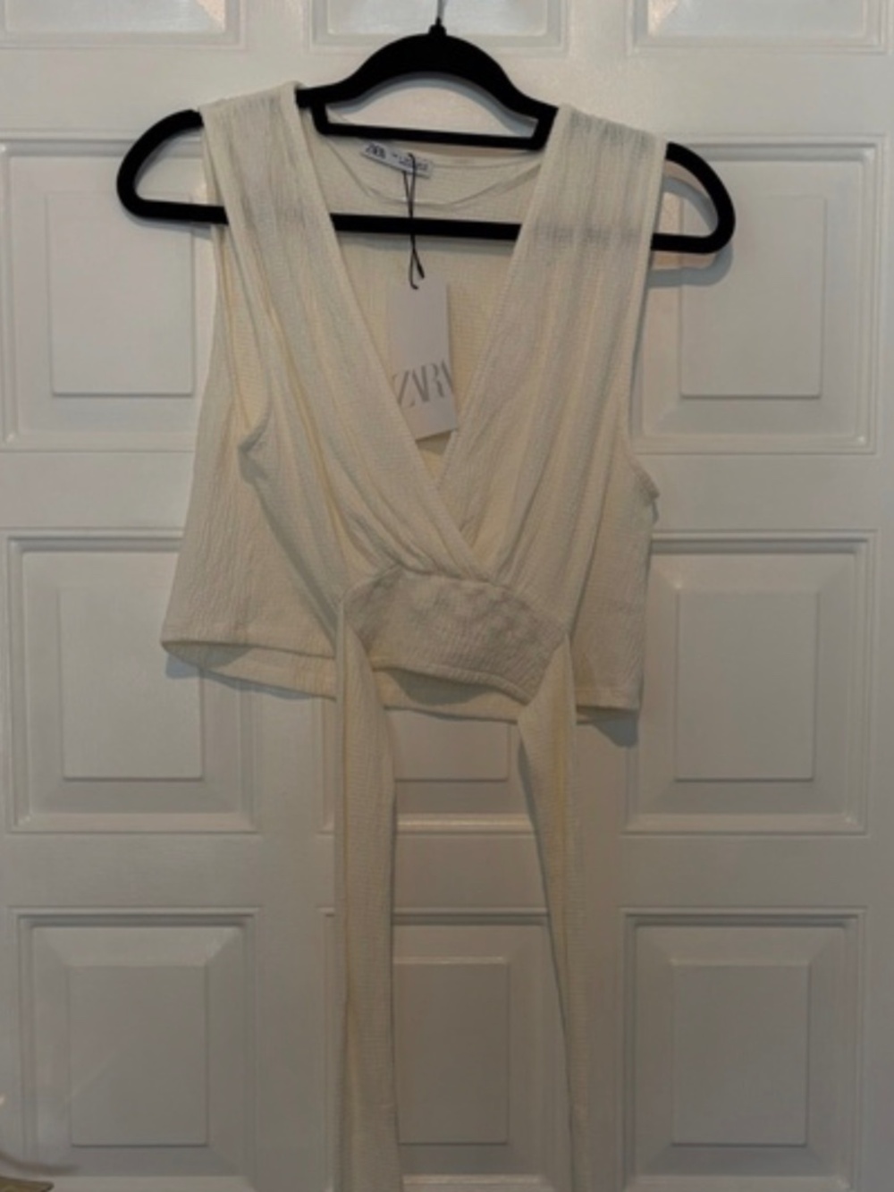 NTW ZARA Wrap Tie Crop Top, Small
